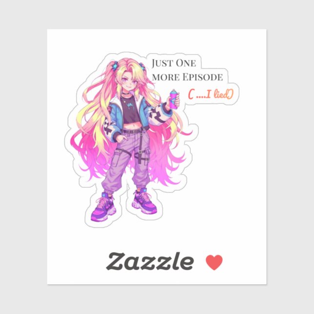 One more episode ( ... I lied) Anime Sticker (Blatt)