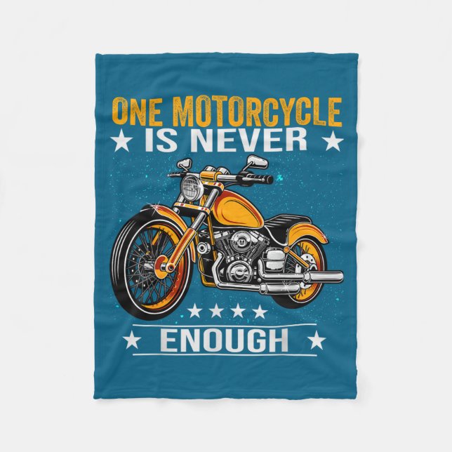 One Motorcycle Is Never Enough - Funny Biker Quote Fleecedecke (Vorderseite)