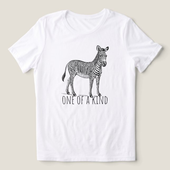 One Of A Kind Unique Zebra Tri-Blend Shirt (Design Vorderseite)