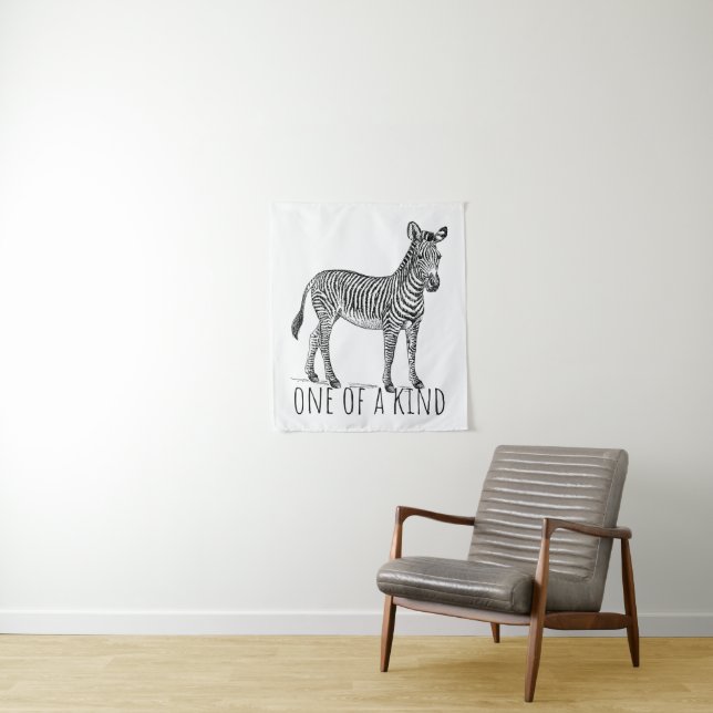 One Of A Kind Unique Zebra Wandteppich (Beispiel)