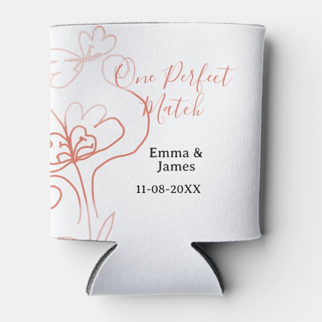 One Perfect match terracotta wedding couple name f Dosenkühler (Vorderseite)