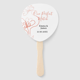 One Perfect match terracotta wedding couple name f Fächer