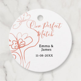 One Perfect match terracotta wedding couple name f Geschenkanhänger