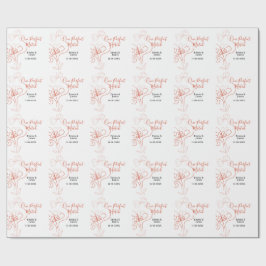 One Perfect match terracotta wedding couple name f Geschenkpapier