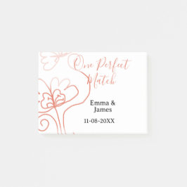 One Perfect match terracotta wedding couple name f Post-it Klebezettel