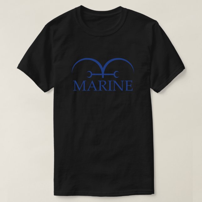 One Piece Marine Flag Logo - Marineford T-Shirt (Design vorne)