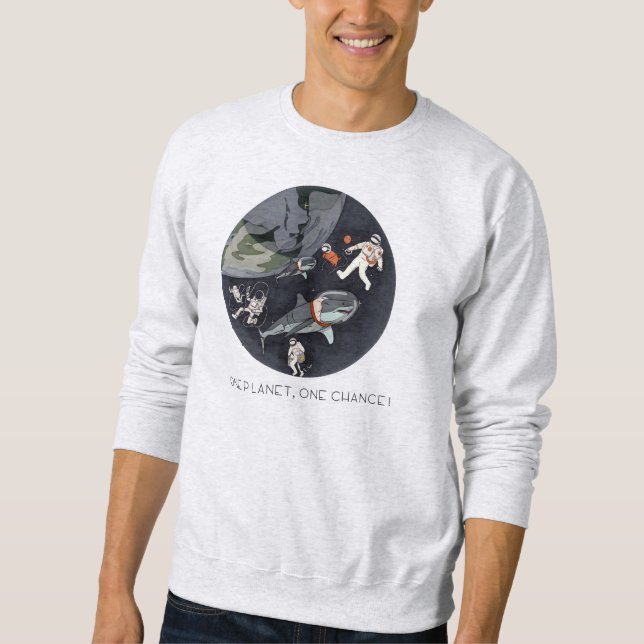 One Planet One Chance - Earth Day (Cartoon Texture Sweatshirt (Vorderseite)