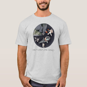 One Planet One Chance - Earth Day (Cartoon Texture T-Shirt