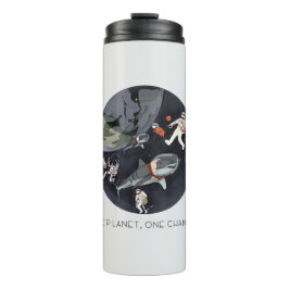 One Planet One Chance - Earth Day (Cartoon Texture Thermosbecher