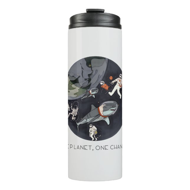 One Planet One Chance - Earth Day (Cartoon Texture Thermosbecher (Vorderseite)
