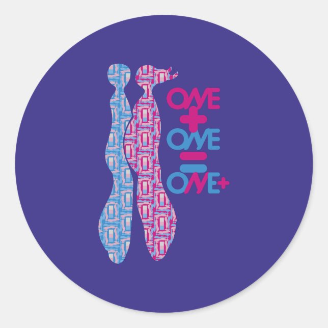 ONE PLUS ONE EQUALS ONE MORE BY MASANSER RUNDER AUFKLEBER (Vorderseite)