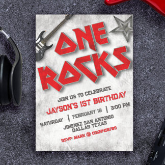 One Rocks - 1. Geburtstag Einladung