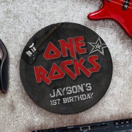 One Rocks - Junge 1. Geburtstag Pappteller