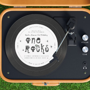 One Rocks Retro Rock'n'roll Vinyl-Schallplatte Einladung