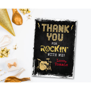 One Rockstar Carte de remerciements d'anniversaire