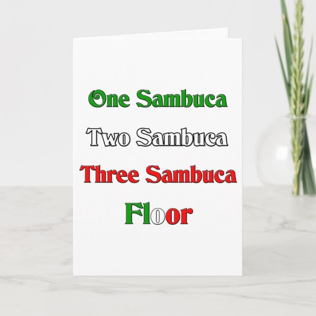 One Sambuca Feiertagskarte (Vorderseite)