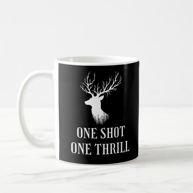 One Shot One Thrill | Hirschjagd Kaffeetasse (Links)