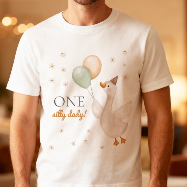 One Silly Dady Goose Spring Party Farm Birthday T-Shirt (Von Creator hochgeladen)