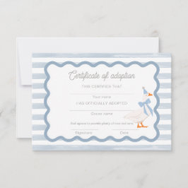 One Silly Goose 1st Birthday Adoption Certificate Einladung