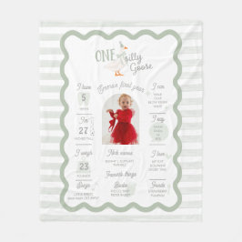 One Silly Goose 1st Birthday Milestone Sign  Fleecedecke