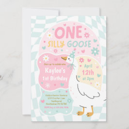 One Silly Goose 1st Birthday Party Spring Birthday Einladung