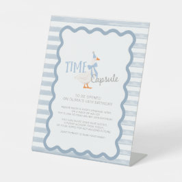 One Silly Goose 1st Birthday Time Capsule Sign Sockelschild