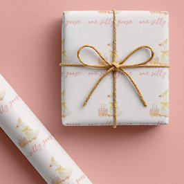 One Silly Goose 1st Birthday Wrapping Paper Geschenkpapier