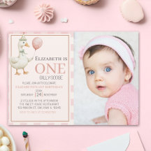 One Silly Goose Birthday 1st for Girl Photo