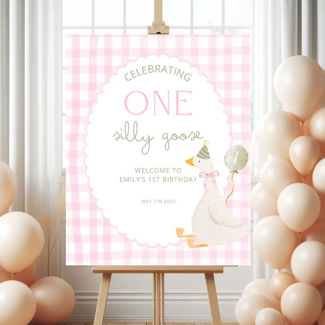 One Silly Goose Birthday Welcome Sign Poster (Von Creator hochgeladen)