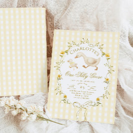 One Silly Goose Gender neutral 1st Birthday Einladung