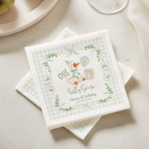 One Silly Goose Green Bow Floral 1st Birthday