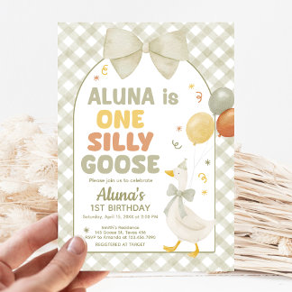 One Silly Goose Spring Birthday Einladung