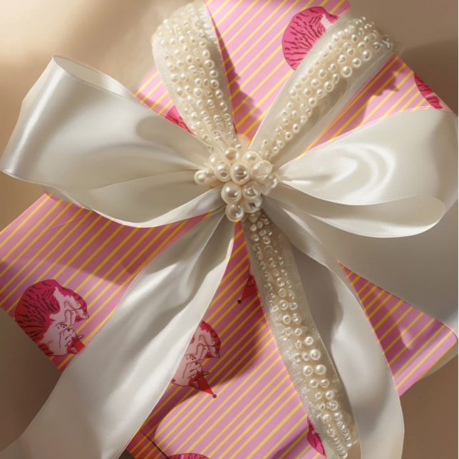 One Sleepy Cat 1st Birthday Welcome Geschenkpapier (Von Creator hochgeladen)