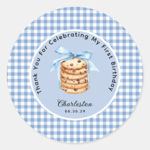 One Smart Cookie Boys Erstgeburt Vielen Dank Runder Aufkleber