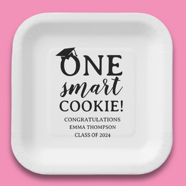 One Smart Cookie Class of 2024 Abschluss Pappteller (Von Creator hochgeladen)