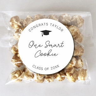 One Smart Cookie Graduation Party Class of 2025 Runder Aufkleber