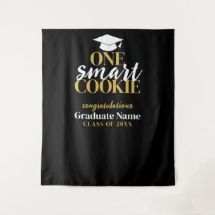 One Smart Cookie - Moderner Black Gold Abschluss Wandteppich