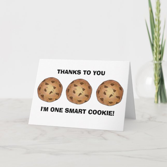 One Smart Cookie Teacher Vielen Dank, dass Sie Ihr Dankeskarte (Vorderseite)