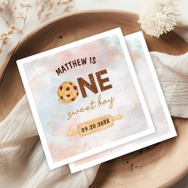 One Sweet Cookie Erste Geburtstagsparty Serviette