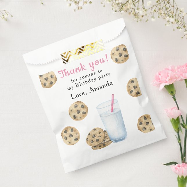 One Sweet Cookies & Milk Birthday Vielen Dank Geschenktütchen (Versiegelt)