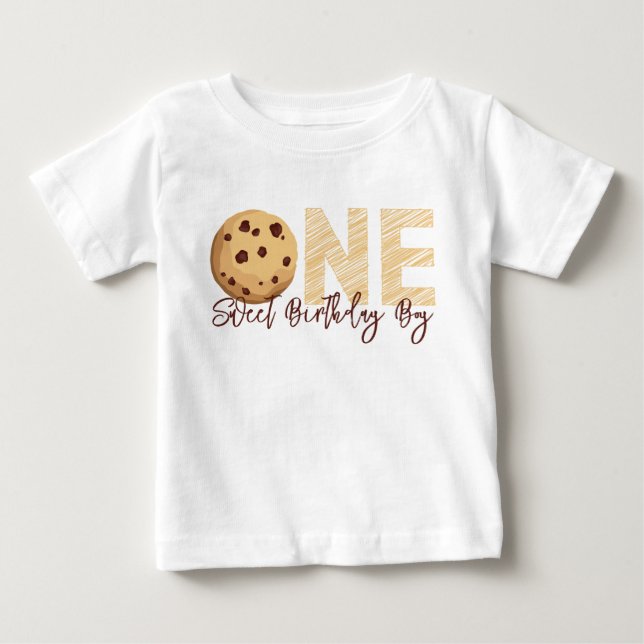 "One Sweet" Erster Geburtstagsjunge T - Shirt | Mi (Vorderseite)