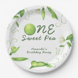 One Sweet Pea First Birthday Pappteller
