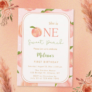 One Sweet Peach 1er Invitation anniversaire