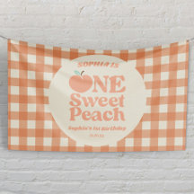 One Sweet Peach Orange First 1st Birthday Party