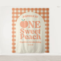 One Sweet Peach Orange First 1st Birthday Party