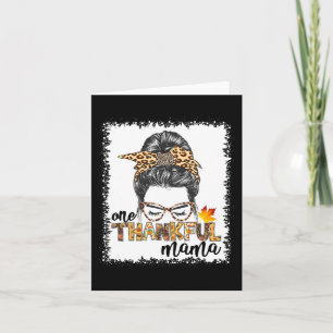 One Thankful Mama Fall Messy Bun Erntedank Wom Karte