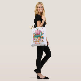 One Thankful Teacher – Pink Pumpkin & Books Autumn Tasche