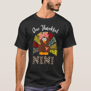 One Thankgivings Nini Turkey Leopart T-Shirt