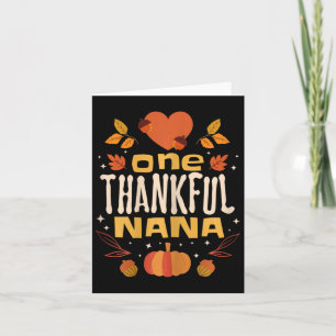 One Thankous Nana Fall Erntedank Oma Karte
