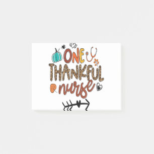 One Thanksgivi Nurse Leopard Pumpkin Fall Post-it Klebezettel